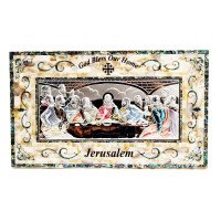 Last Supper Mother of Pearl with Pure Silver (X Large)